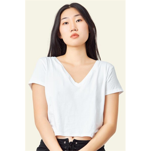 Biconic Plain White V Neck Tshirt