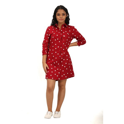 Biconic Printed Shirt Dress