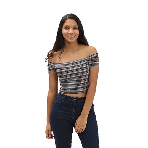 Biconic Striped Halter Top