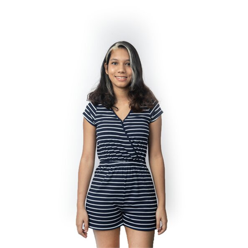 Biconic Striped Romper