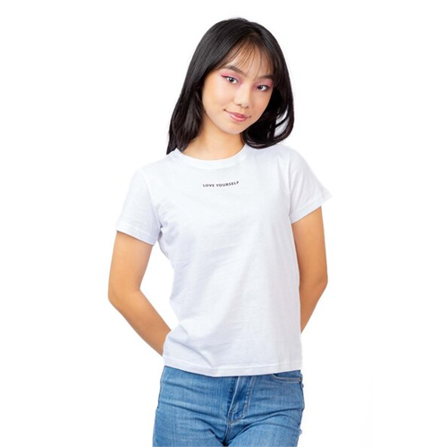 Biconic White Love Yourself Graphic Tshirt