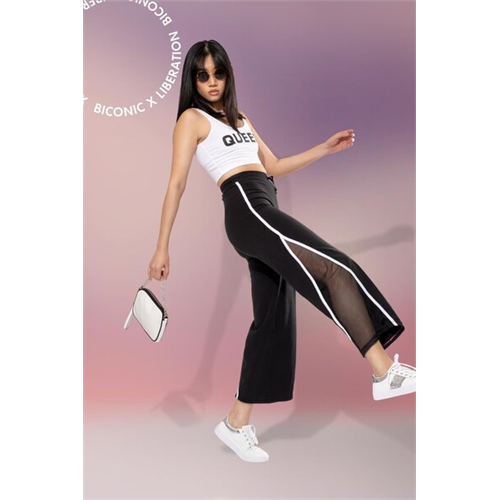 Biconic Wide Leg Mesh Jogger