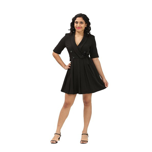 Closet Black Button Detailed Mini Dress