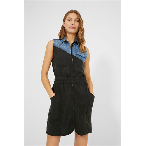 Desigual Bimaterial Short Dress