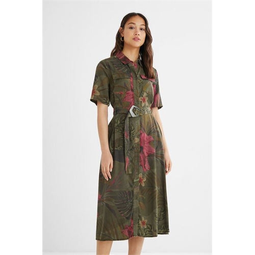 Desigual Long Tropical Shirt Dress