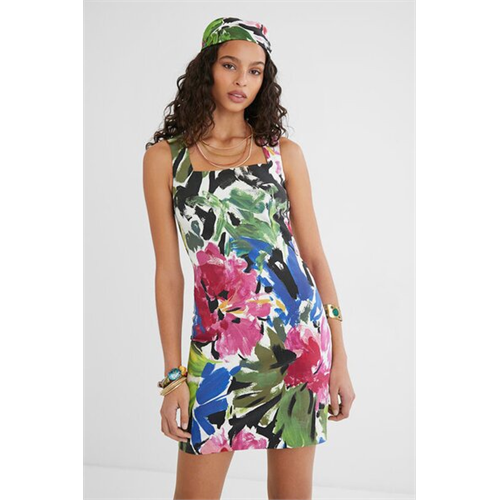 Desigual Painted Flowers Slim Dress
