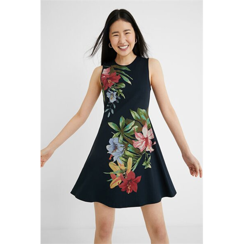Desigual Short Flared Dress Floral
