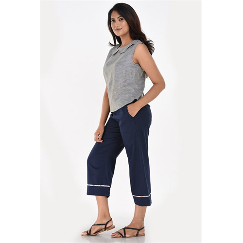 Ekko Blue Threequarter Esther Pant