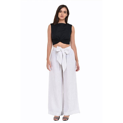 Ekko Striped Bow Front Ava Pant