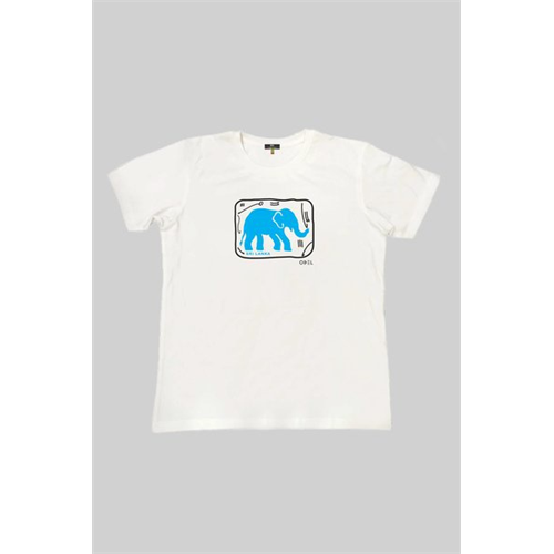 Luv SL Solid Color Elephant Working Printed Women's T-Shirt