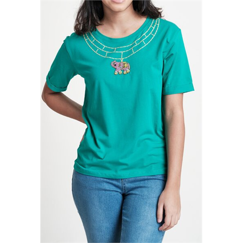 Luv SL Solid Color Neck Work Women's T-Shirt