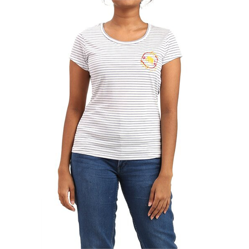 Luv SL Stripes and Elephant Printed Women's T-Shirt