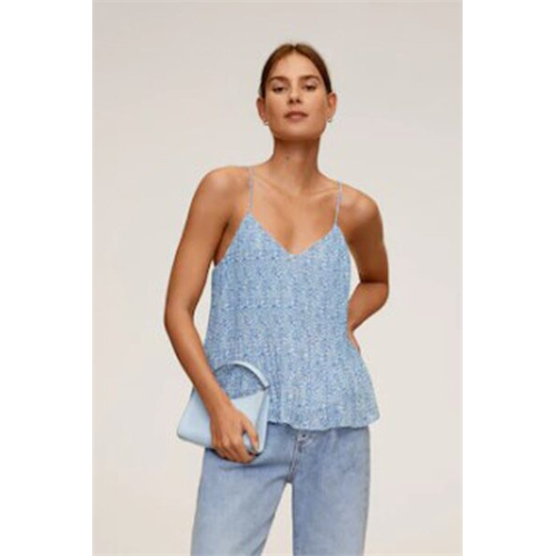 Mango Blue Strap Top