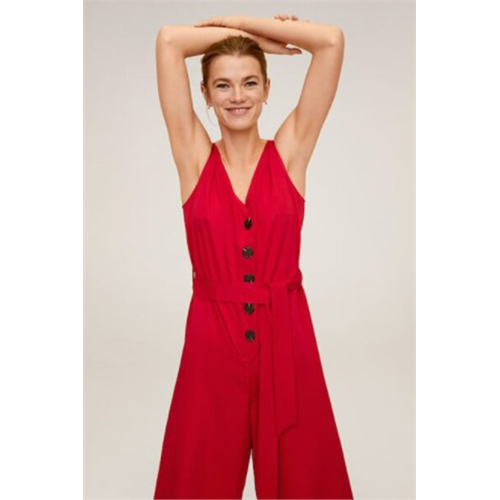 Mango Buttoned Culotte Jumpsuit