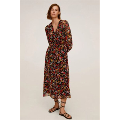 Mango Floral Printed Midi Dress