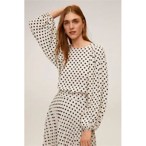 Mango Polka Dot Long Sleeved Top