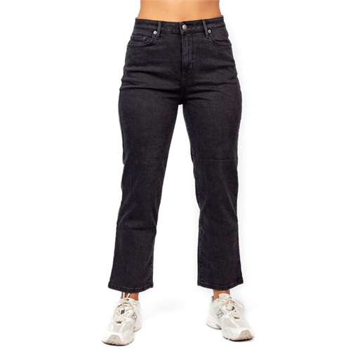 O.D.Co Black Acid Wash Mid Waist Basic Mom Jeans