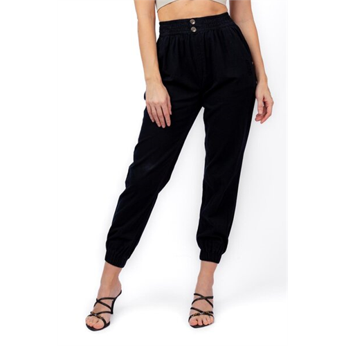 O.D.Co Black High Waist Chambray Jogger