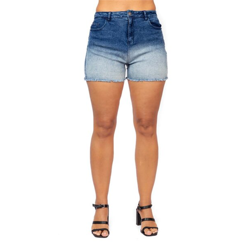 O.D.Co Blue High Waist Dip Dye Mini Shorts