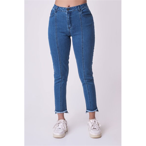 O.D.Co Blue Midwaist Center Seam Frayed Hem Jeans