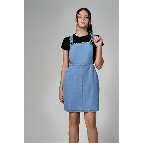 O.D.Co Blue Side Pocket Mini Dungaree Dress