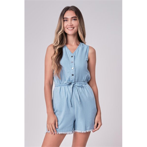 O.D.Co Blue Sleeveless Tie Up Romper