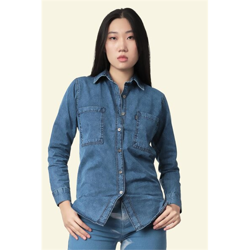 O.D.Co Blue Washed Oversized Shirt