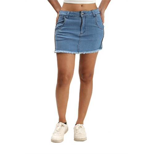 O.D.CO Denim Skirt With Side Tape