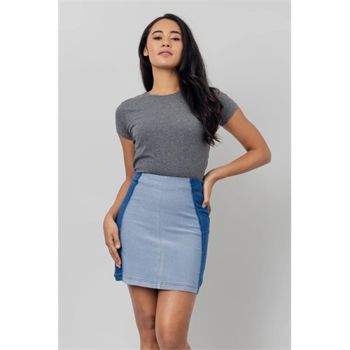 O.D.Co Denim Two Tone Mini Skirt