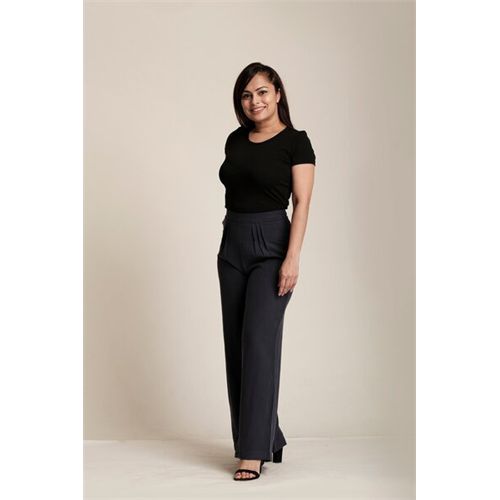 Odel Navy Blue Pleated Pant