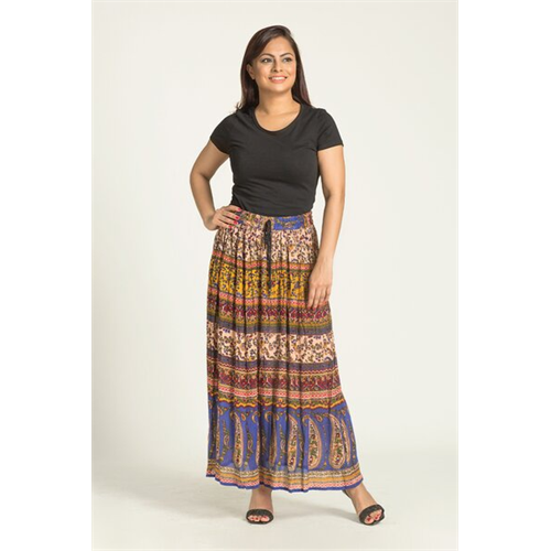 Odel Paisley Print Long Skirt