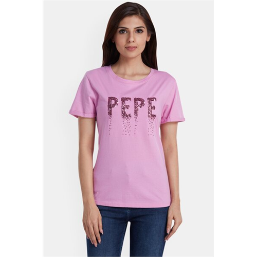 Pepe Miranda Solid Color Round Neck T-Shirt