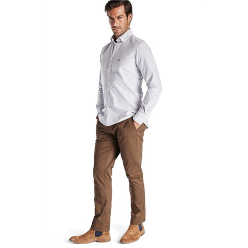 Sacoor Brothers Solid Color Sport Chino Slim Fit Pant