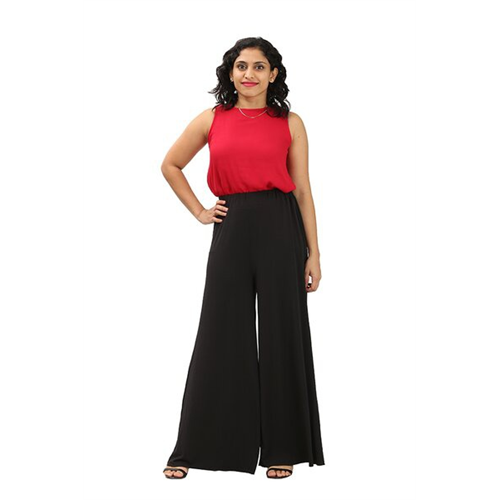 Tara Black Wide Leg Floor Length Pant