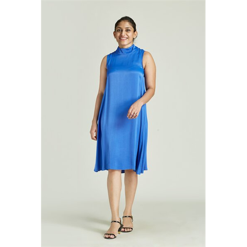Tara Blue Shift Knee Length Dress