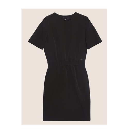 Armani Exchange Black Cutout Detail Dress