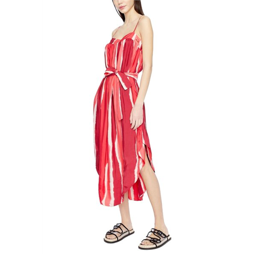 Armani Exchange Red All Over Stripe Womens Dress