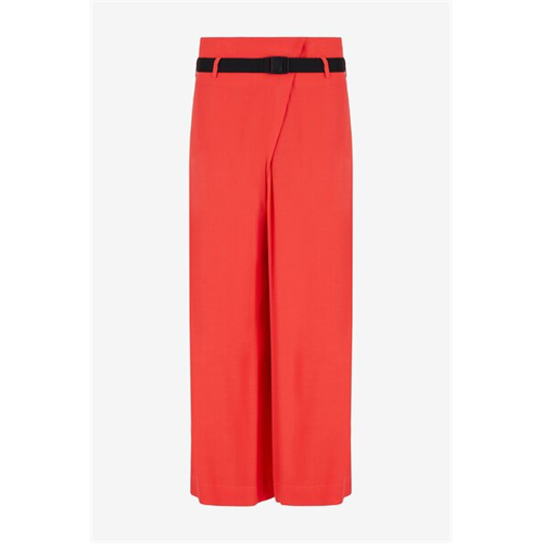 Armani Exchange Solid Colour Belted Trousers