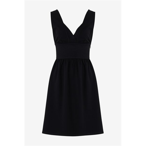 Armani Exchange Solid Colour V Neck Dress