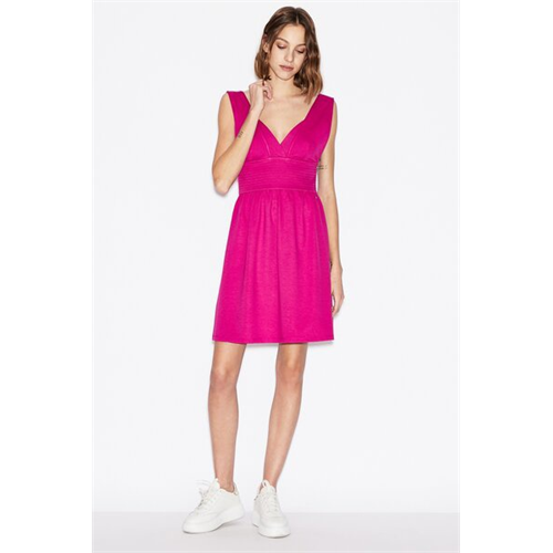Armani Exchange Solid Colour V Neck Dress