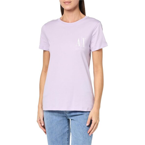 Armani Exchange Women's Light Purple T-Shirt