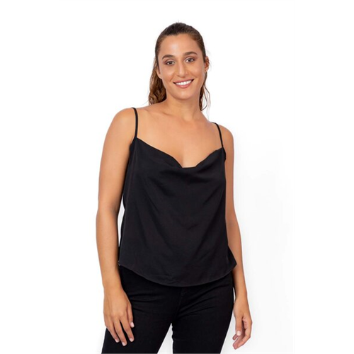 Closet Black Cowl Neck Cami Top