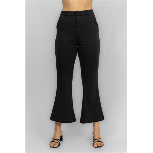 Closet Black Hour Glass Fit High Waist Flared Leg Pant