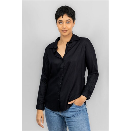 Closet Black Long Sleeve Regular Fit Basic Shirt