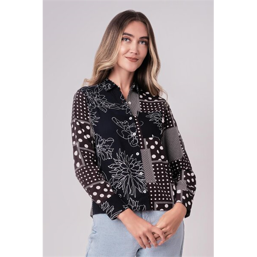 Closet Black Mix And Match Long Sleeve Shirt