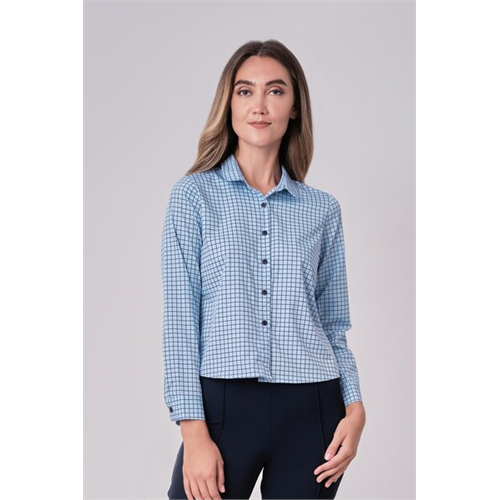 Closet Blue Checked Long Sleeve Shirt