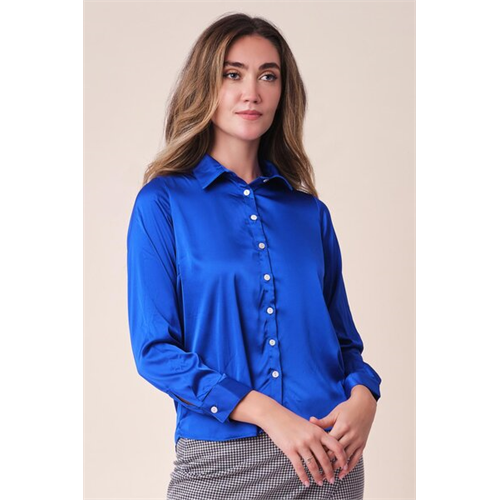 Closet Blue Formal Silk Shirt