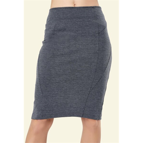 Closet Dark Grey Pencil Skirt With Panelling Detail