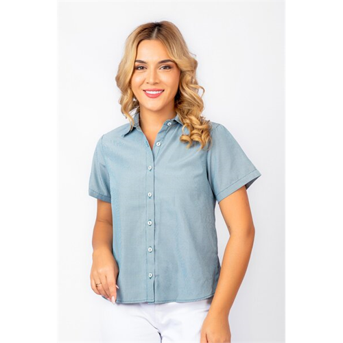 Closet Green Striped Short Sleeve Shirt