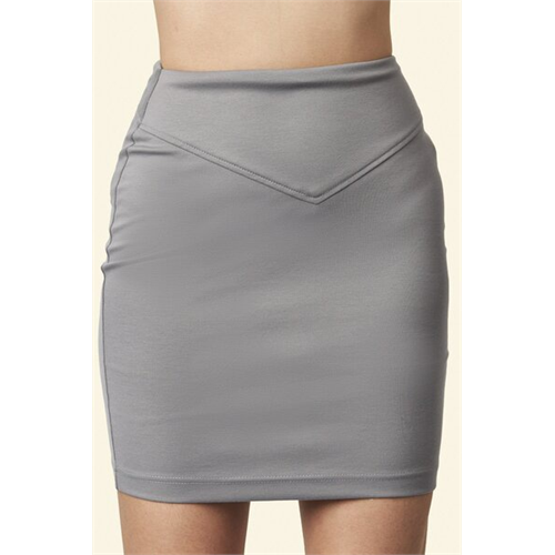 Closet Grey Fitted V Waistband Pencil Skirt